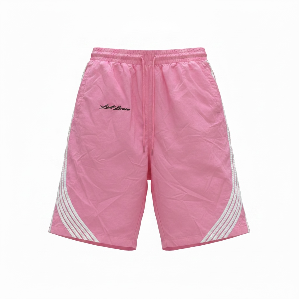Pink Nylon Racer Shorts